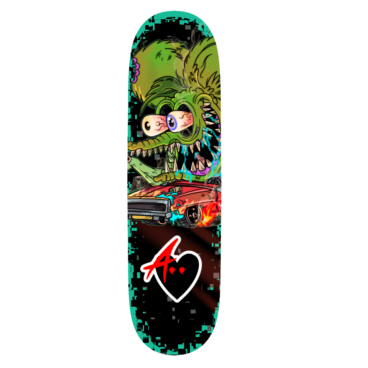 1upAmo Skateboard Deck: Rage 'n Rat